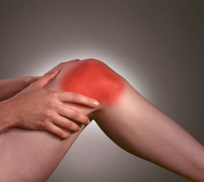 Inflammation in knee joint with arthrosis